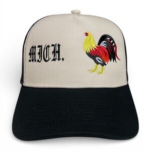 Michoacan Rooster Embroidered Snapback Trucker Baseball Cap